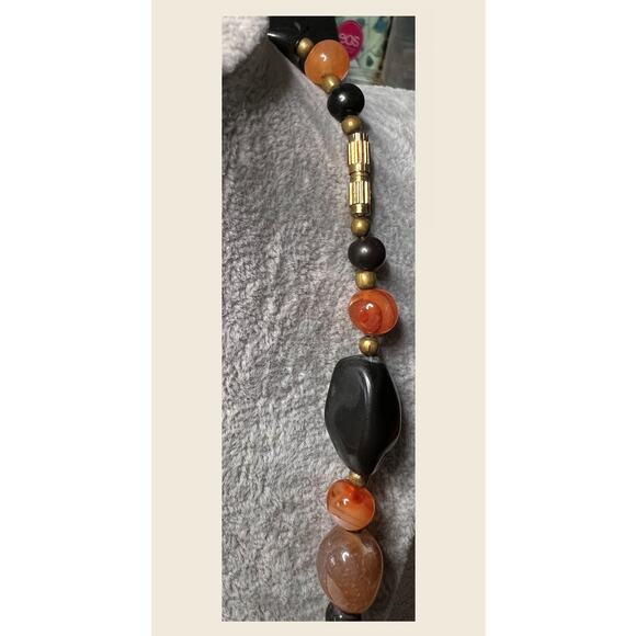 Vintage 60s–70s Beggar Bead Necklace – Natural Stone Mix – 22" Strand - Picture 5 of 5